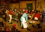 Pieter The Elder Bruegel Canvas Paintings - Peasant wedding